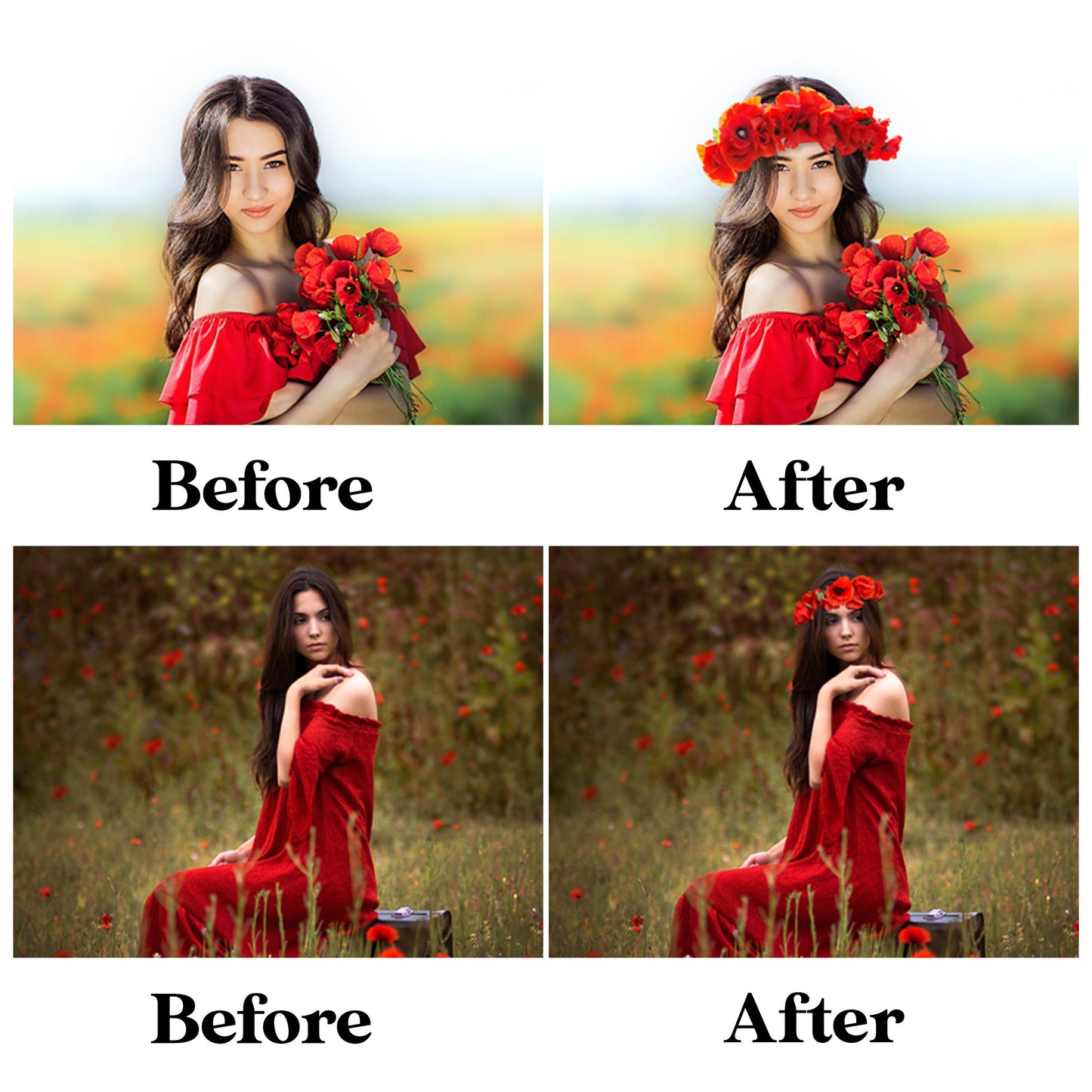 Flower crown overlays, flower headband overlay, floral head wreath, Photoshop overlays, hair flowers overlay, Headpieces Transparent PNG