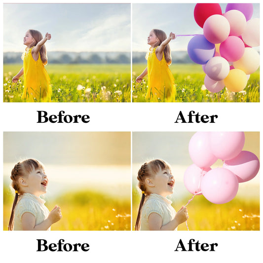 Balloon Overlays for Photoshop - Transparent Birthday and Celebration PNG