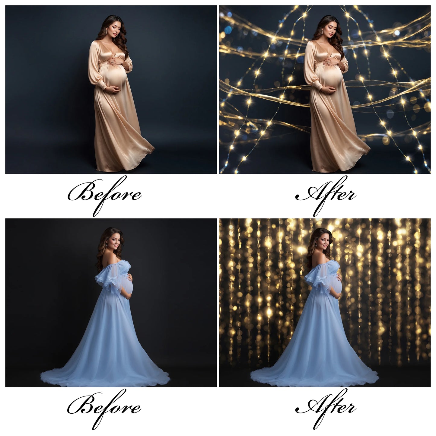 Fairy Light Bokeh Overlays for Photoshop - Twinkle and Romantic Glow Effects
