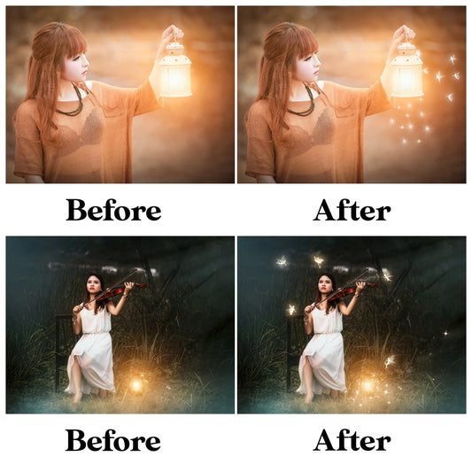 Magical Fairy Overlays for Photoshop - Pixie Dust and Magic Wand Effects