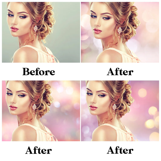 Pastel Bokeh Backgrounds for Photoshop - Rainbow Maternity Backdrops