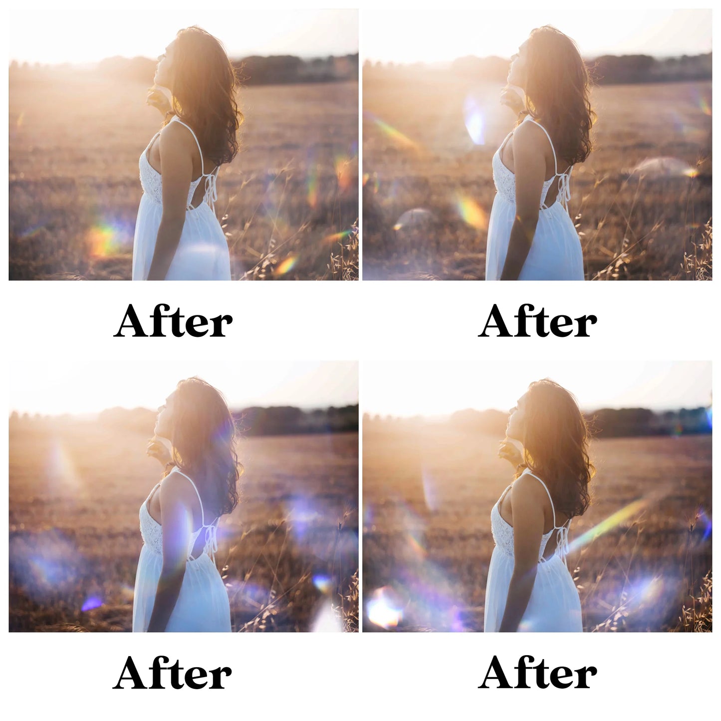Prism Light Leak Overlays for Photoshop - Crystal Rainbow Lens Effects