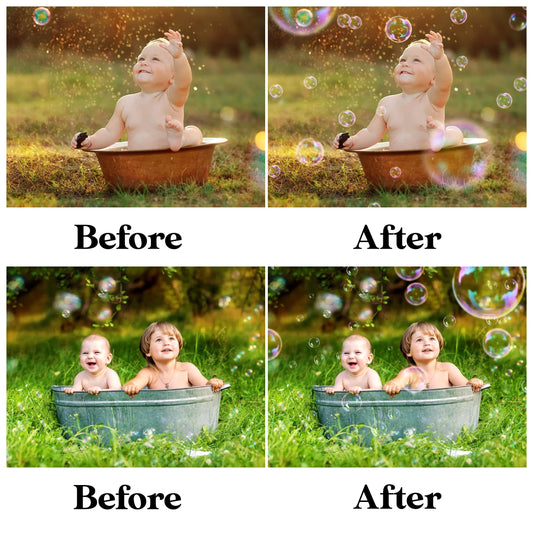 Realistic Soap Bubble Overlays for Photoshop - Floating Bubbles