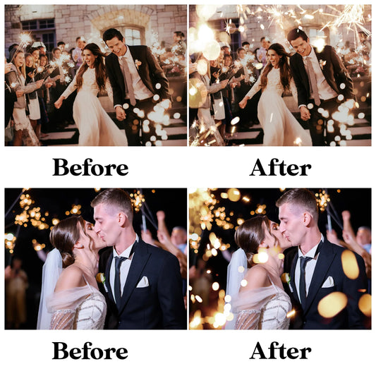 Sparkler Overlays for Photoshop - Wedding and Holiday Bokeh Lights