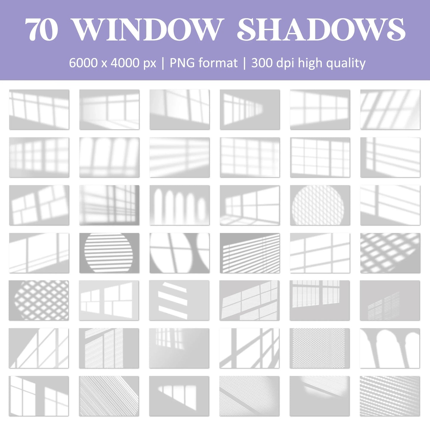Window Shadow Overlays for Photoshop - Botanic Light and Maternity Backdrops