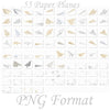 Paper Airplane Overlays for Photoshop - Flying Kids & Nostalgic Effects - Instant Digital Download