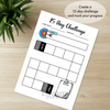 Printable 15 day challenge tracker monthly printable journal page in A4, A5 and US Letter size