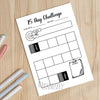 Printable 15 day challenge tracker monthly printable journal page in A4, A5 and US Letter size