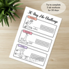 Printable 30 day abs challenge tracker monthly printable journal page in A4, A5 and US Letter size