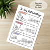 Printable 30 day butt challenge tracker monthly printable journal page in A4, A5 and US Letter size