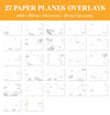 Paper Airplane Overlays for Photoshop - Flying Kids & Nostalgic Effects - Instant Digital Download