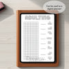 Printable adulting tracker journal page in A4, A5 and US Letter size