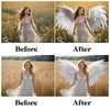 Angel Wings Overlay for Photoshop - Realistic Feather Wings and Maternity Backdrops