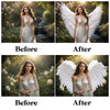 Angel Wings Overlay for Photoshop - Realistic Feather Wings and Maternity Backdrops