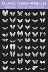 Angel Wings Overlay for Photoshop - Realistic Feather Wings and Maternity Backdrops