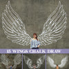 Angel Wings Overlay for Photoshop - Sidewalk Chalk Art and Graffiti Wall Effects
