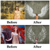 Angel Wings Overlay for Photoshop - Sidewalk Chalk Art and Graffiti Wall Effects