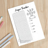 Printable anger tracker yearly printable journal page in A4, A5 and US Letter size