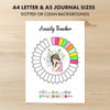 Printable anxiety tracker monthly printable journal page in A4, A5 and US Letter size