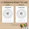 Printable anxiety tracker monthly printable journal page in A4, A5 and US Letter size