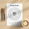 Printable anxiety tracker monthly printable journal page in A4, A5 and US Letter size