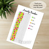 Printable anxiety tracker journal page in A4, A5 and US Letter size