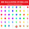 Balloon Overlays for Photoshop - Party Decoration and Celebration Effects