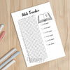 Printable bible tracker journal page in A4, A5 and US Letter size