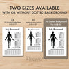 Printable body measurements tracker monthly printable journal page in A4, A5 and US Letter size
