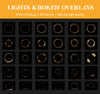 Bokeh Light Ring Overlays for Photoshop - Maternity Star and Heart Effects