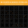 Bokeh Light Ring Overlays for Photoshop - Maternity Star and Heart Effects