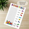 Printable book tris tracker journal page in A4, A5 and US Letter size