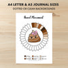 Printable bowel movement tracker monthly printable journal page in A4, A5 and US Letter size