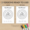 Printable bowel movement tracker monthly printable journal page in A4, A5 and US Letter size