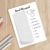 Printable bowel movement tracker journal page in A4, A5 and US Letter size