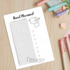 Printable bowel movement tracker journal page in A4, A5 and US Letter size