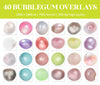 Bubblegum Overlays for Photoshop - Blowing Gum Bubble PNG