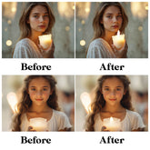 Candle Flame Overlays for Photoshop - Christmas Magic Light