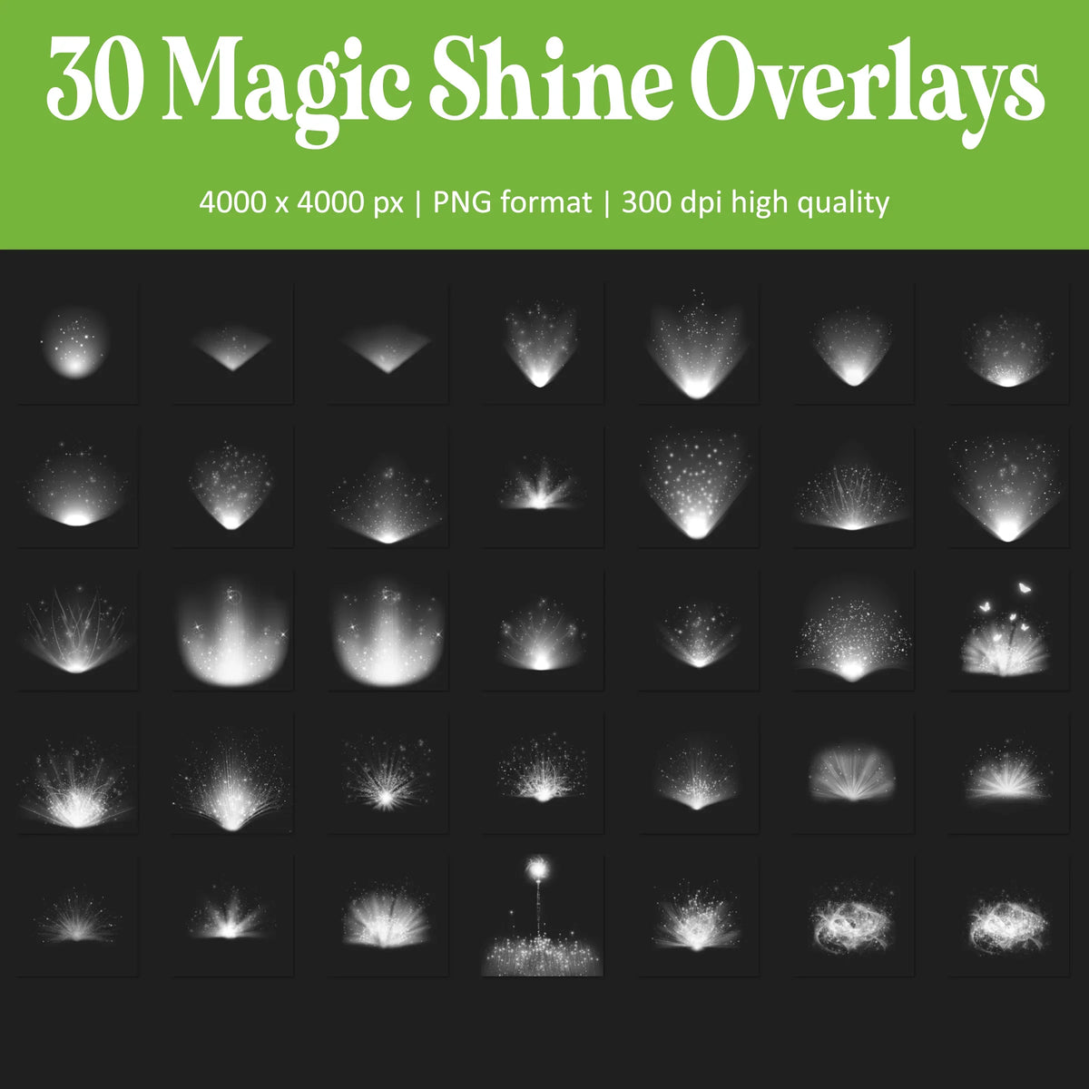 Christmas Gift Light Overlays for Photoshop - Magical Glow and Sparkle Effects