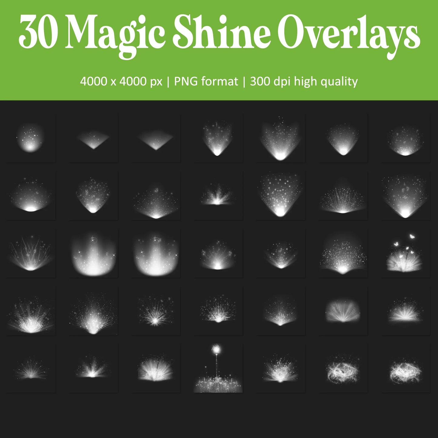 Christmas Gift Light Overlays for Photoshop - Magical Glow and Sparkle Effects