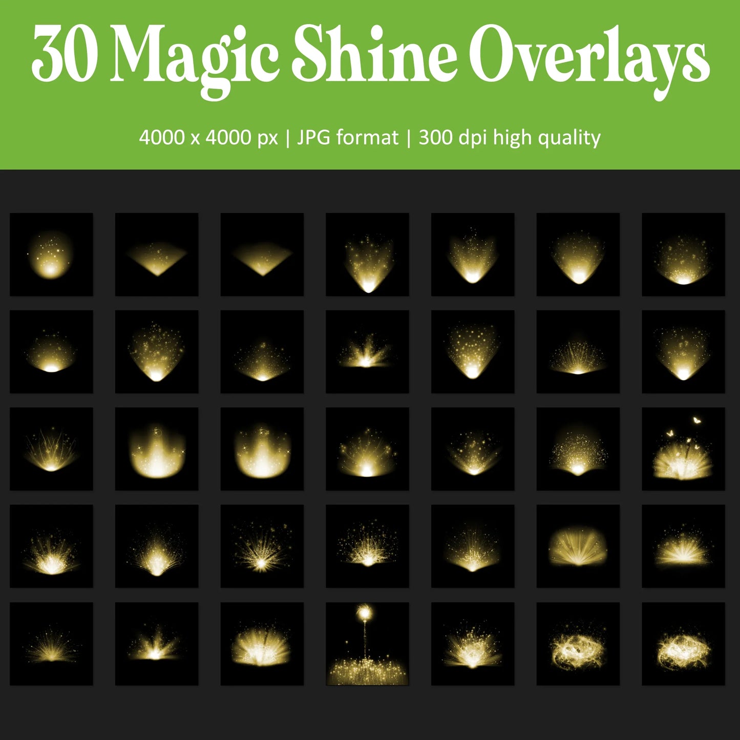 Christmas Gift Light Overlays for Photoshop - Magical Glow and Sparkle Effects
