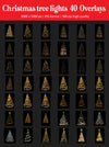 Christmas Tree Light Overlays for Photoshop - Festive Glow and Holiday Effects