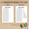 Printable coffee tracker journal page in A4, A5 and US Letter size
