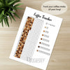 Printable coffee tracker journal page in A4, A5 and US Letter size