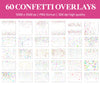 Confetti Overlays for Photoshop - Realistic Falling Confetti and Party Props