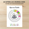 Printable depression tracker monthly printable journal page in A4, A5 and US Letter size
