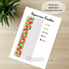 Printable depression tracker printable journal page in A4, A5 and US Letter size