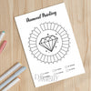 Printable diamond painting tracker monthly printable journal page in A4, A5 and US Letter size