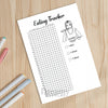 Printable eating tracker printable journal page in A4, A5 and US Letter size