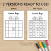 Printable exercise bingo game tracker monthly printable journal page in A4, A5 and US Letter size